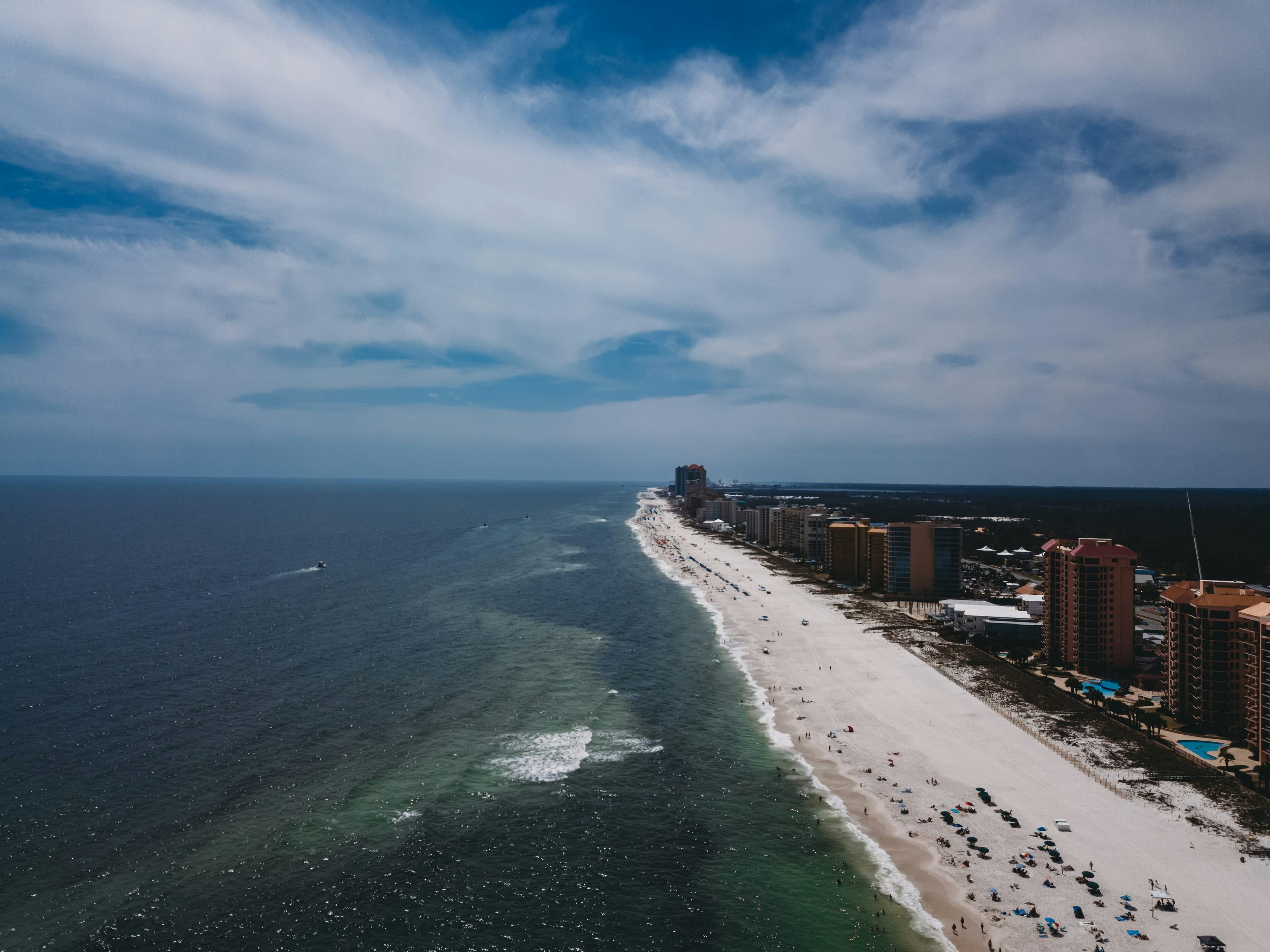 Gulf Shores Alabama beach camping at sunset