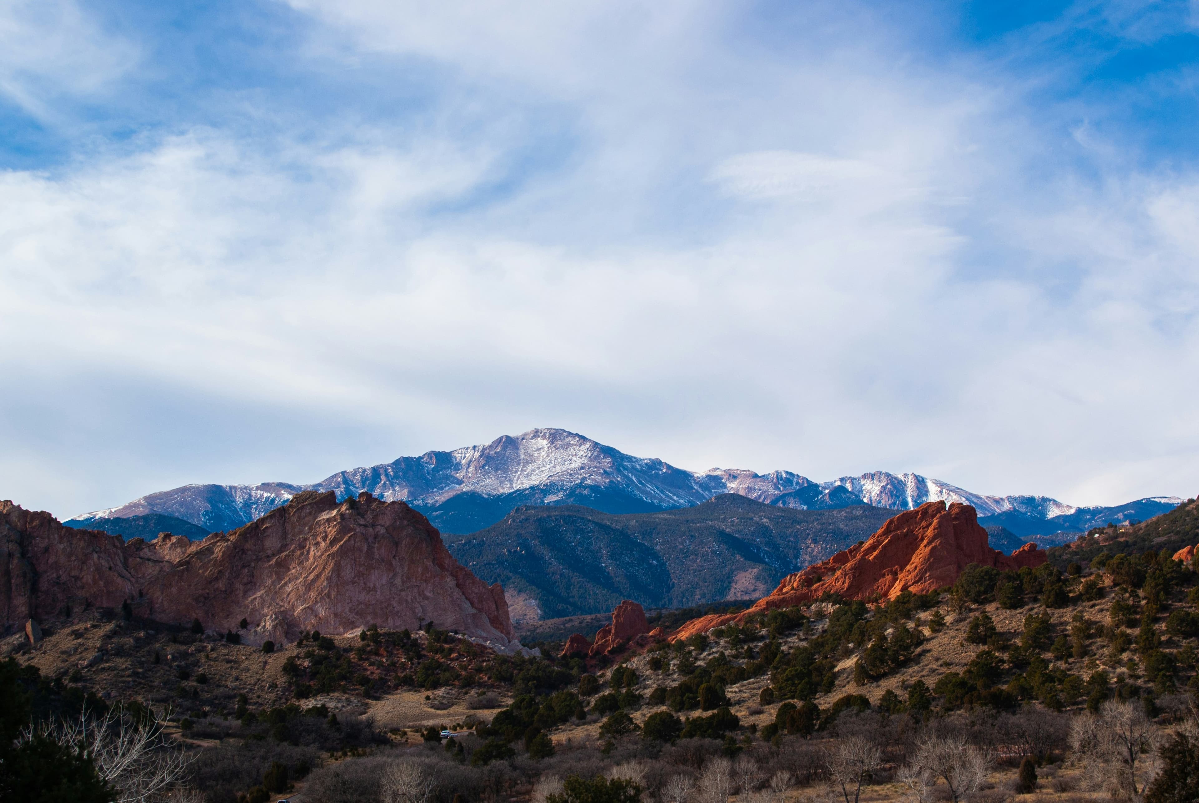 Scenic camping view in Colorado Springs, Colorado