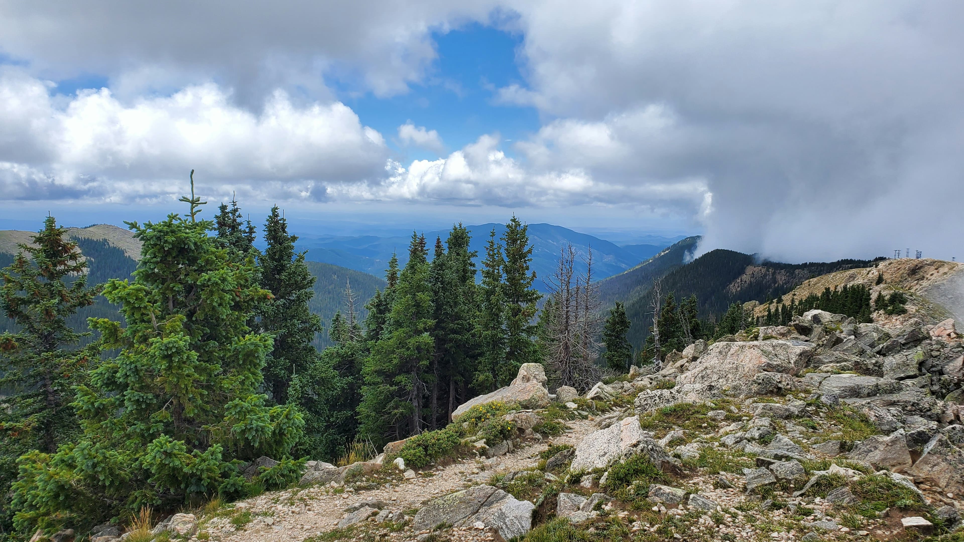 Santa Fe, New Mexico mountain landscape at sunset