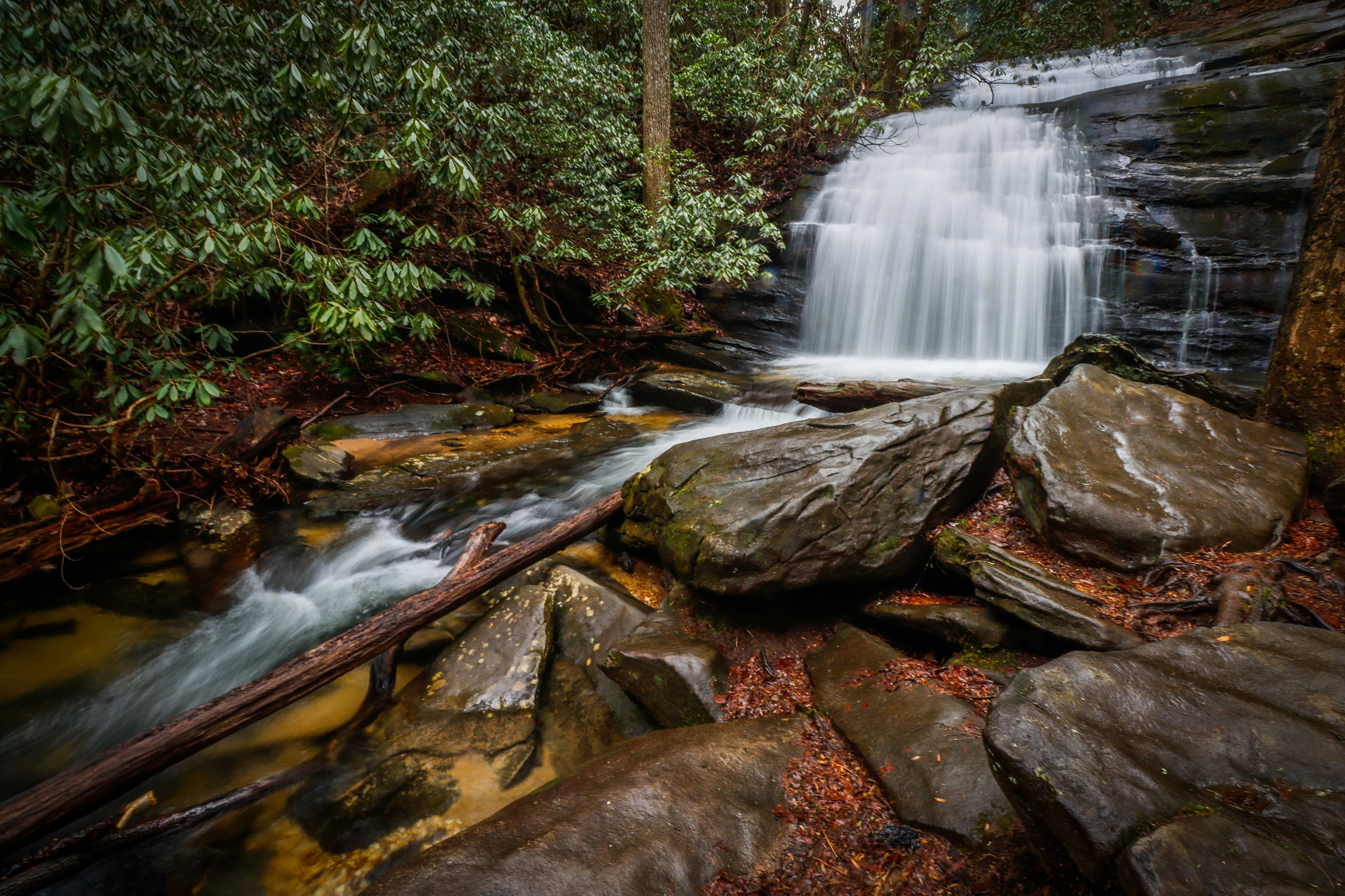 Scenic sunrise over North Georgia mountains near Brasstown Bald