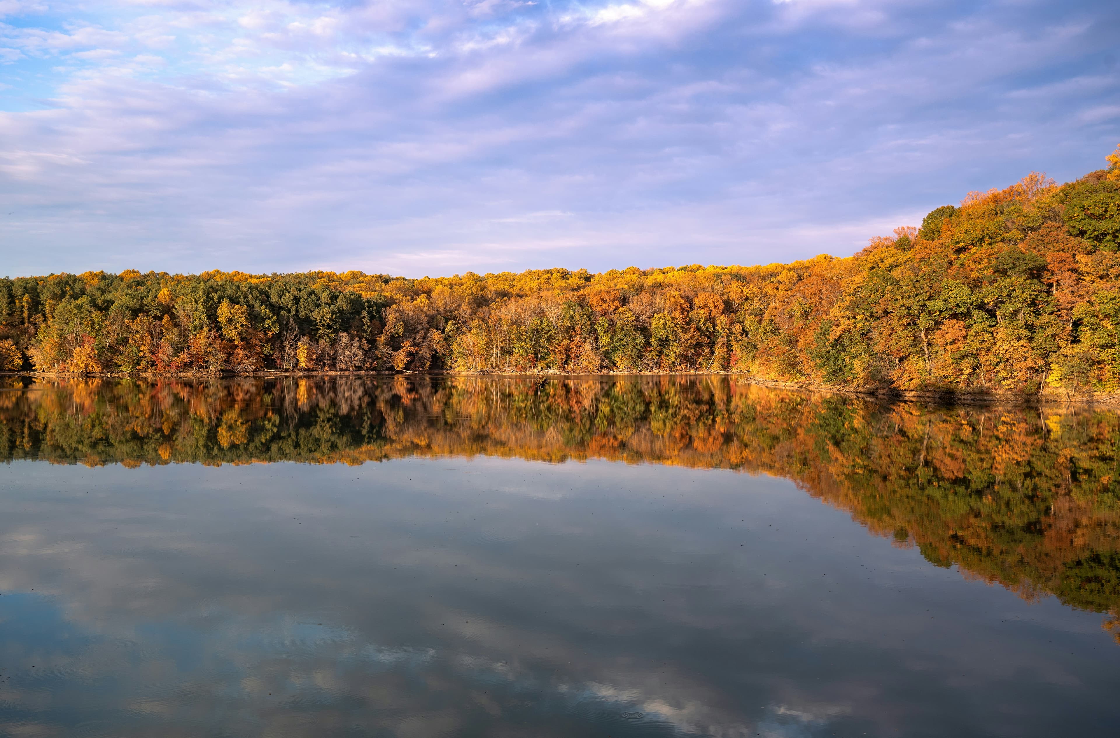 Panoramic view of Deep Creek Lake in western Maryland