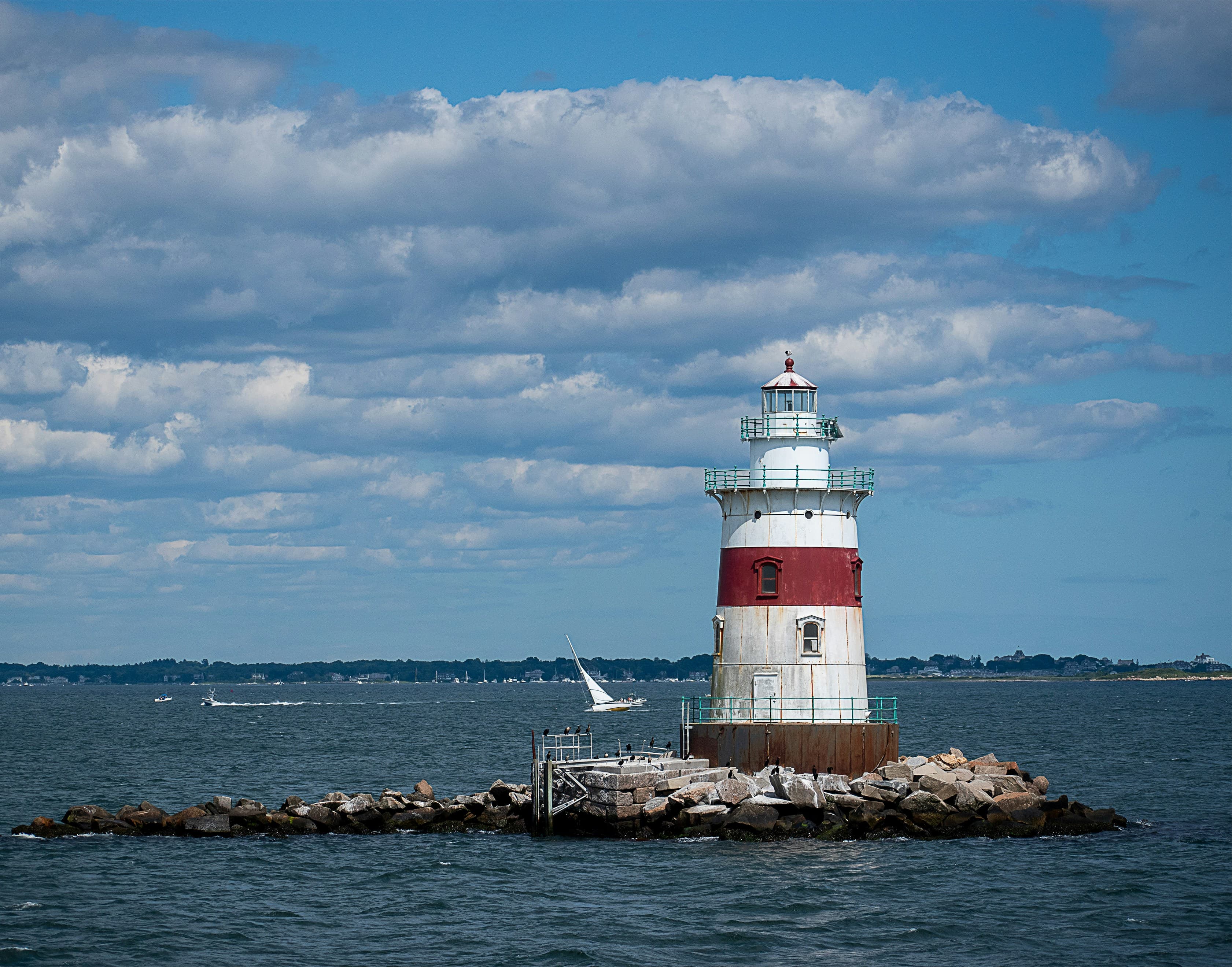 Scenic coastline camping in Rhode Island at Easton's Beach