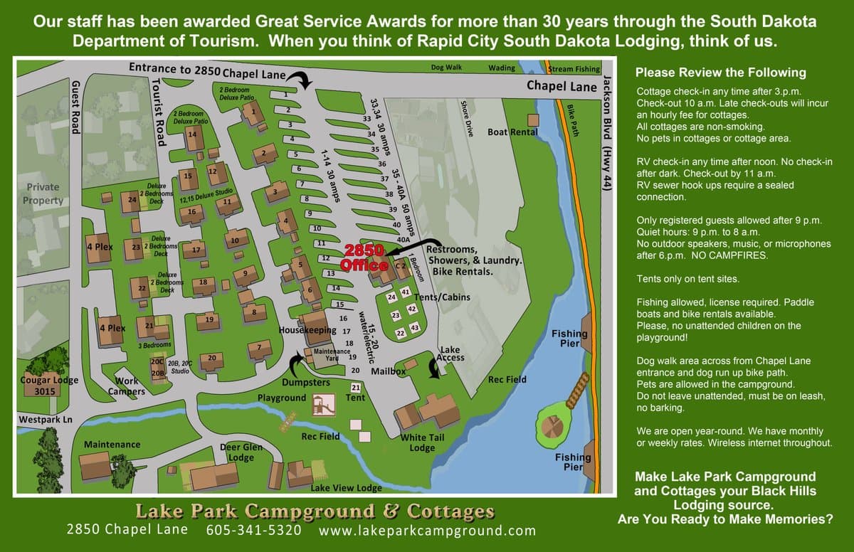 Lake Park Campground & Cottages (Rapid City, South Dakota) photo