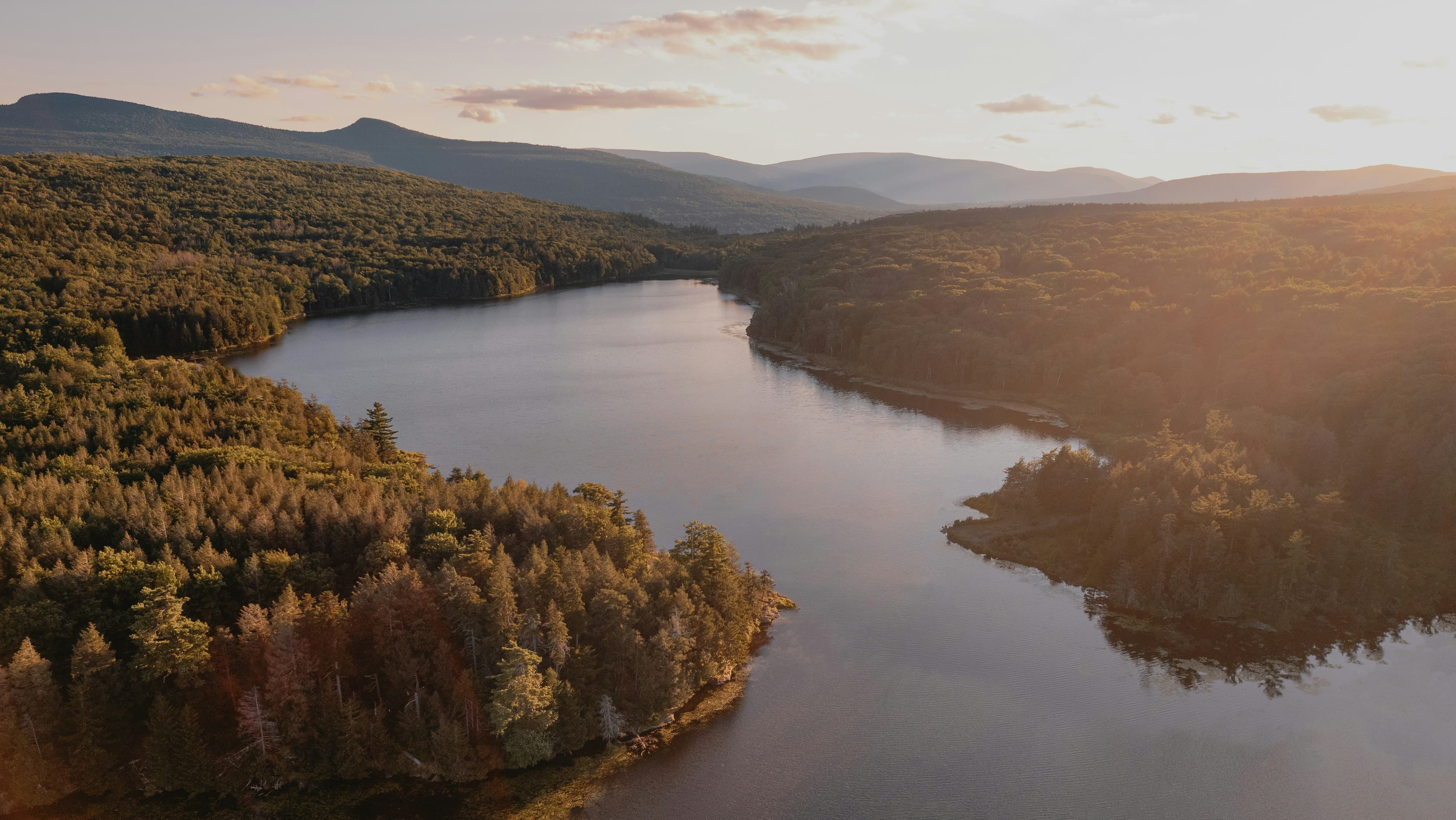 Serene Lake George campground in New York's Adirondack Park by Clay B