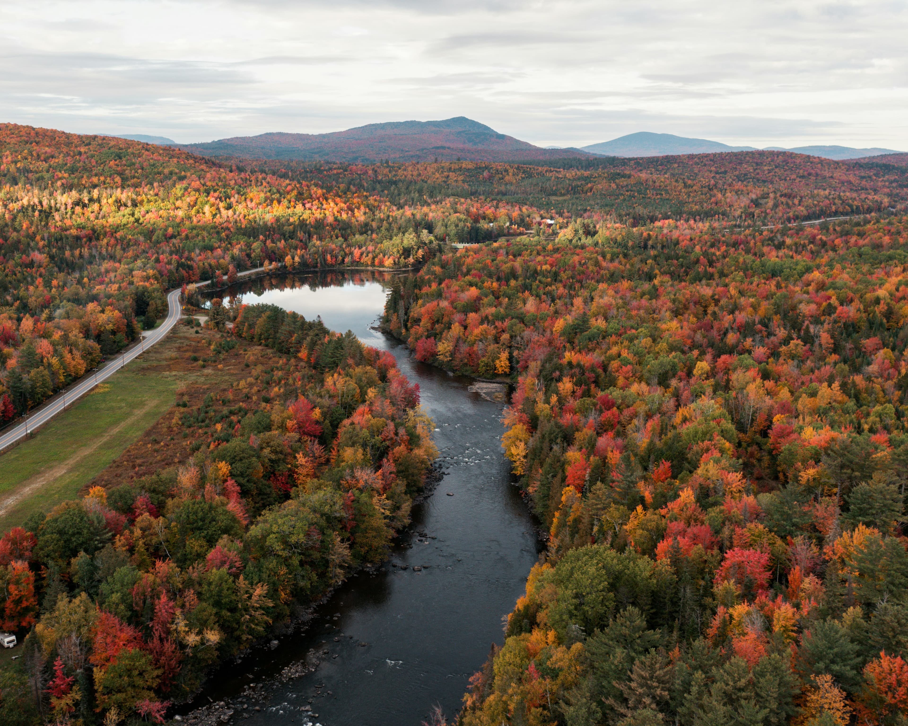 Fall foliage in Smugglers' Notch State Park, Vermont by A Verma